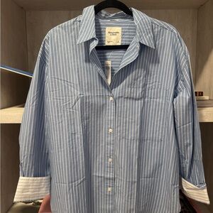 Abercrombie & Fitch Striped Button-Up Shirt NWT
